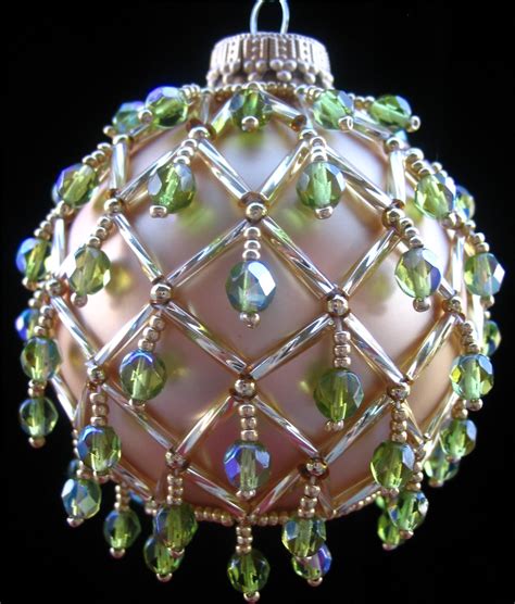 beaded christmas ornaments pictures