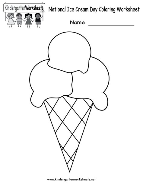 ice cream preschool worksheet