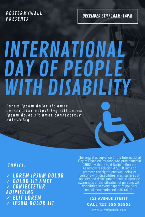 International Day Of People With Disability Template Postermywall