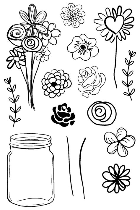 simply beautiful doodle flowers