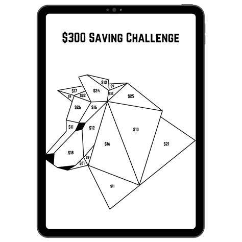 savings challenge tracker printable coloring pages etsy