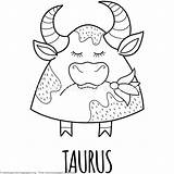 Taurus Coloring Horoscope Getcoloringpages sketch template