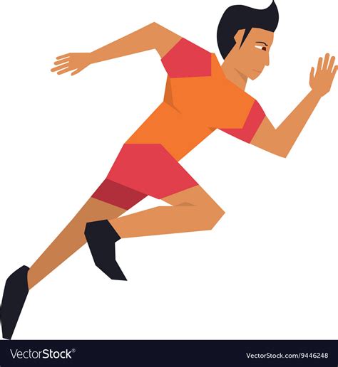 person running quickly royalty  vector image