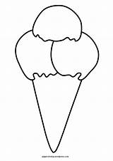 Ice Cream Cone Coloring Pages Cones Printable Snow Sundae Template Kids Clipart Wordpress Templates Tessellations Print Sheets Visit Use Search sketch template