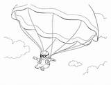 Coloring Getdrawings Parachute sketch template