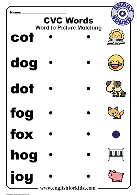 english  kids step  step cvc words worksheets short  sound