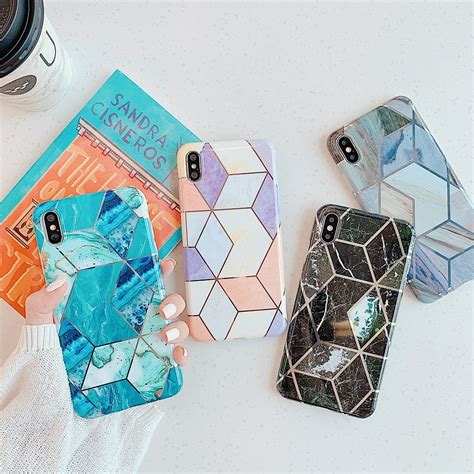 geometric marble iphone case series  mellow picks