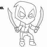 Deadpool Heros sketch template