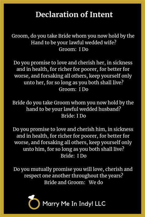 Simple Wedding Ceremony Script 11 With Pdf Artofit