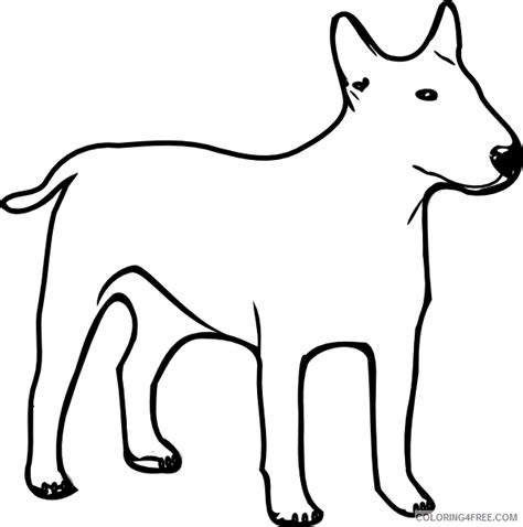 dog outline coloring pages dog outline  printable coloringfree