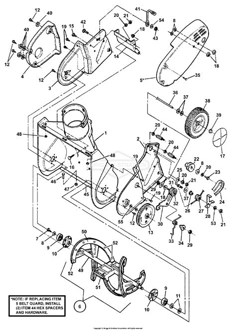 snapper  lee   hp single stage snow thrower series  parts diagram  auger
