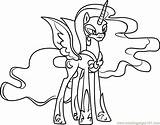 Nightmare Pony Moon Coloring Little Pages Luna Friendship Magic Color Print Printable Coloringpages101 Kids Getcolorings sketch template