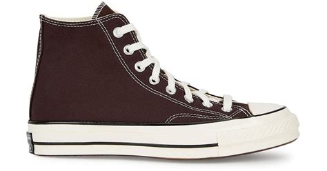 converse chuck  dark brown canvas  top sneakers lyst uk