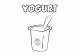 Yogurt Yogur Lacteos Mantequilla Gatito Colorea Citas Flashcards Cartones Childrencoloring sketch template