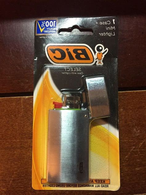 mini bic lighter case silver   packing