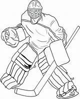 Coloring Hockey Pages Player Goalie Boston Bruins Goal Print Drawing Sports Celtics Printable Stick Keeper Players Kids Color Pro Nhl sketch template