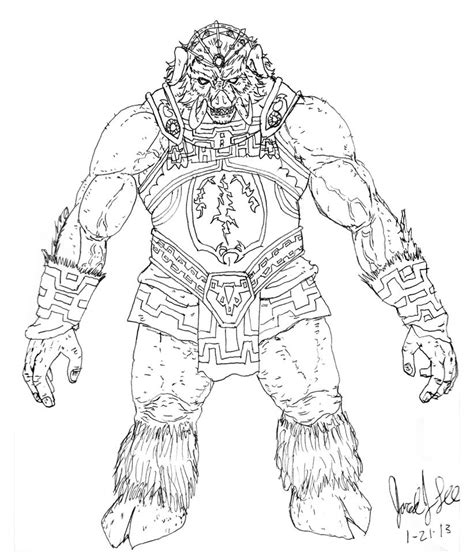 ganondorf page coloring pages