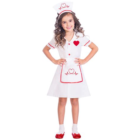 girls nurse costume childs hospital medical uniform fancy dress kids