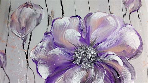 einfach malen blumen acrylmalerei easy painting flowers