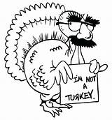 Thanksgiving Turkey Coloring Pages Funny Silly Cute Drawing Clipart Happy Drawings Jokes Turkeys Clip Hilarious Printable Humorous Draw Color Cliparts sketch template