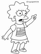 Coloring Simpson Pages Lisa Popular sketch template