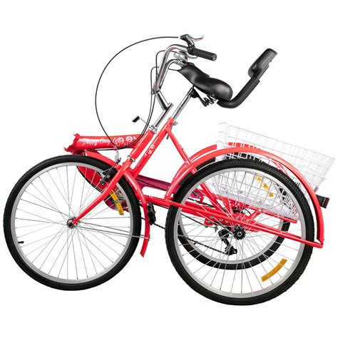 folding adult  wheel tricycle bike  basket  zincera