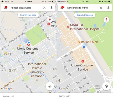 search  specific area  google maps