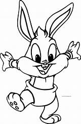 Bunny Bugs Wecoloringpage Tunes Looney sketch template
