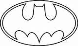 Batman Logo Coloring Outline sketch template