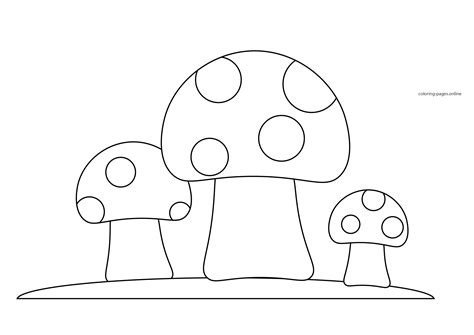 mushrooms coloring pages