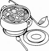 Stew Coloring Clipart sketch template