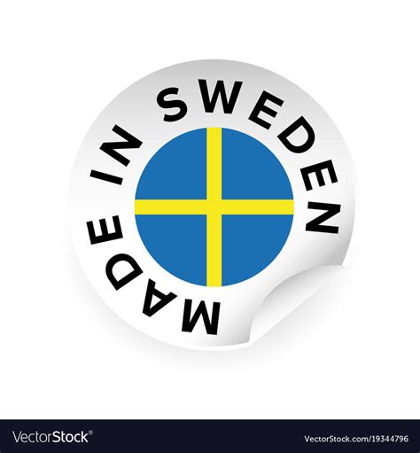 sweden sticker tag royalty  vector image