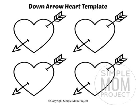 printable small heart templates   simple heart