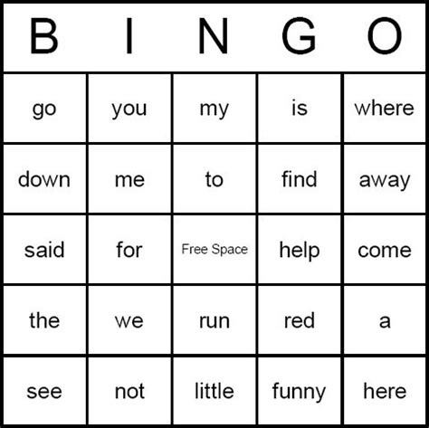 sight word bingo cards printable word bingo sight word bingo