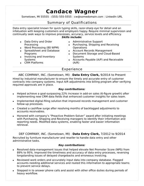 write  qualification summary  resume