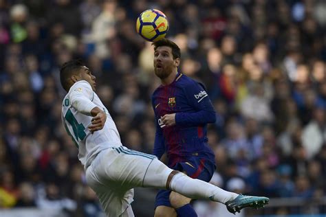 Lionel Messi Casemiro Photos Real Madrid V Barcelona