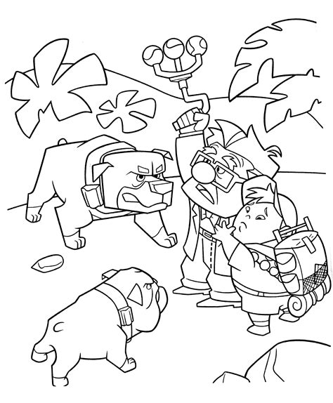 coloring page dogs surround