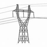 Pole Electric Clipart Electricity Power Pylon Line Clip Voltage High Cliparts Telephone Clipground Library Distribution sketch template