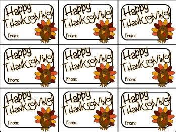 printable thanksgiving gift tag happy thanksgiving tpt