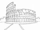 Colosseum Italie Simple sketch template