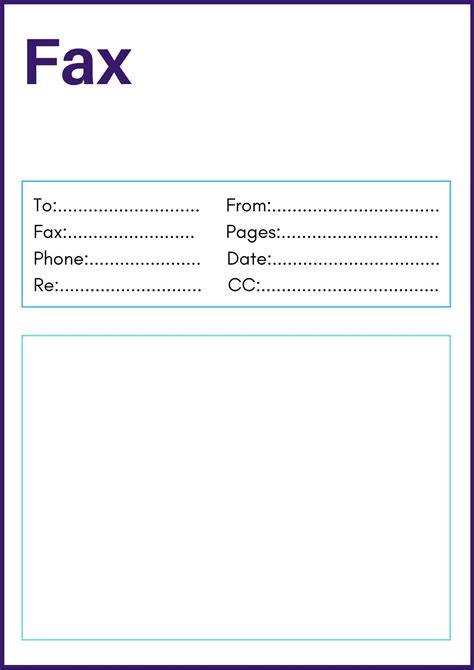 sample fax cover sheet template   examples