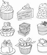 Coloring Pages Baking Book Bakery Pastry Colouring Food Cake Adult Sheets Only Bread Printable Korean Cooking Desert Drawing Own Adults sketch template