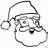 Coloring Santa Face Beard Claus Pages Popular sketch template