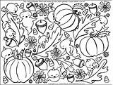 Coloring Fall Pages Autumn Printable Collage Sheets Color Themed Adults Disney College Kids Students Flowers Sheet Basketball Pumpkin Clipart Colouring sketch template
