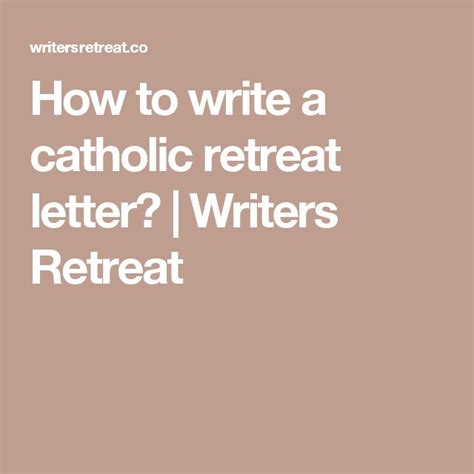 catholic retreat letter sample