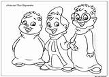 Alvin Coloring Chipmunks Pages Printable Comments Popular Coloringhome sketch template