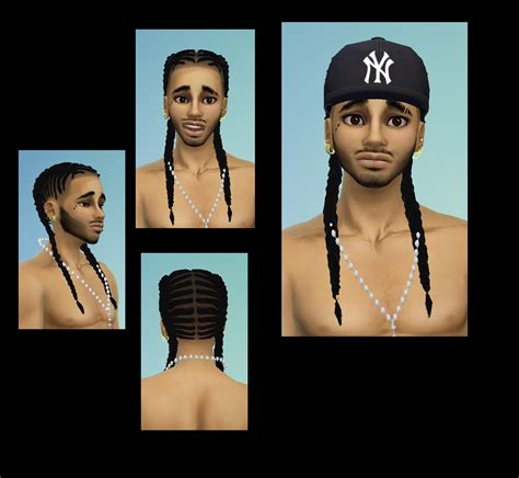 sims  blog braided hair converted  males  bebebrillit