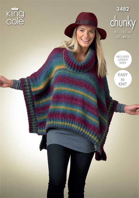 Easy To Follow Woman S Square Poncho And Pointed Poncho