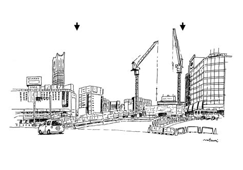 イラスト＆コラム連載「ひとりごとスケッチ」第97回「新宿西口」 イラストレーター土田菜摘のホームページ