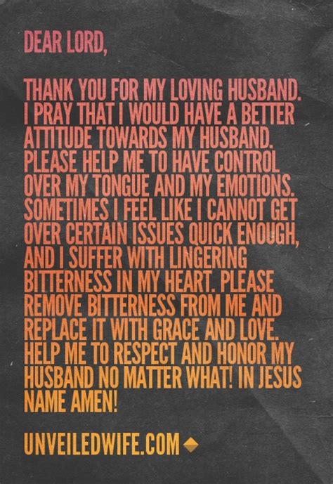 prayer of the day respecting my husband